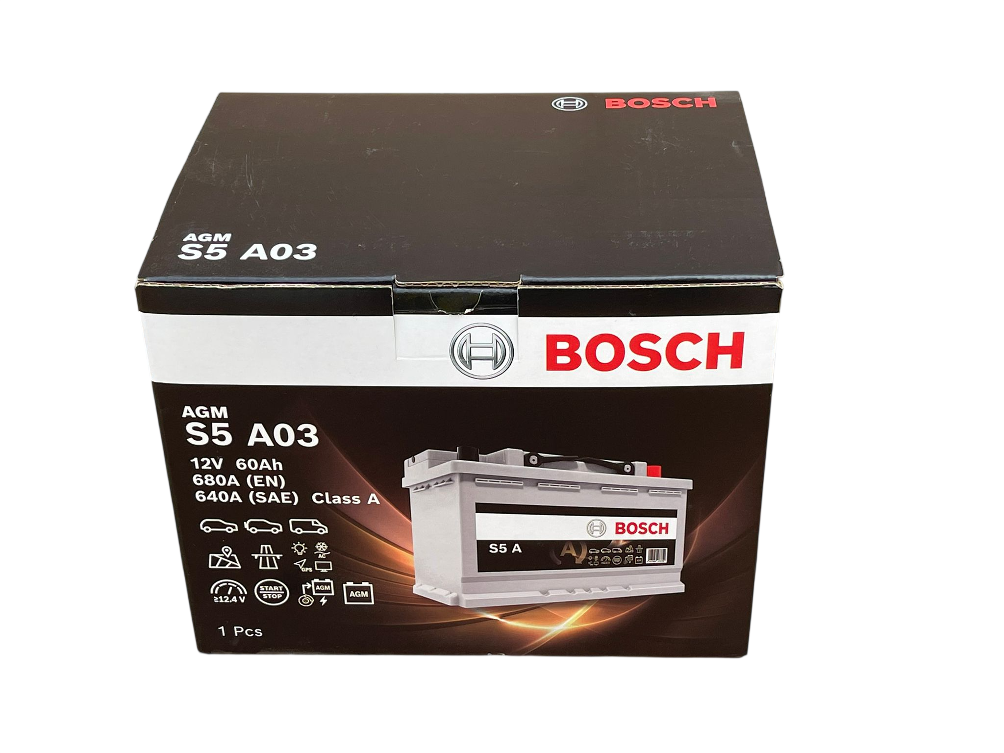 AGM S5 A03 12V 60Ah 680A(EN) 640(SAE) Class A